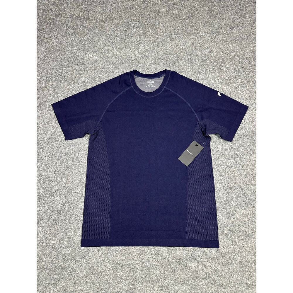 Fabletics Mens The Training Day Tee Deep Navy Blue Large Short Sleeve